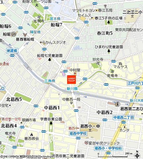 まいばすけっと江戸川三角店付近の地図